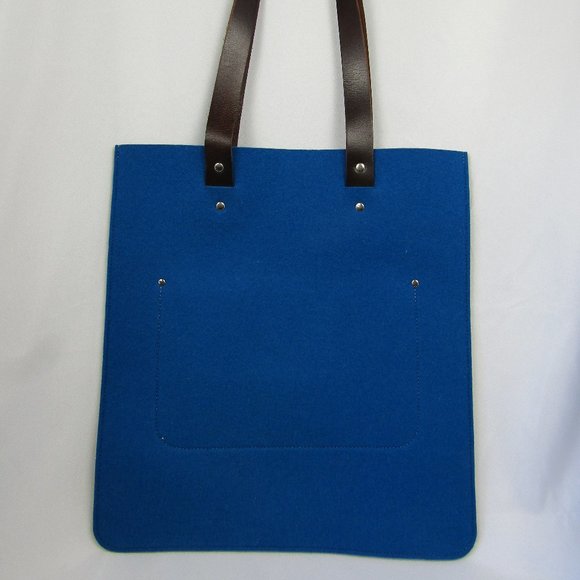 Graf & Lantz Merino Wool Two-Tone Handbag blue/green - NWT RARE, from 2014 - Picture 6 of 14